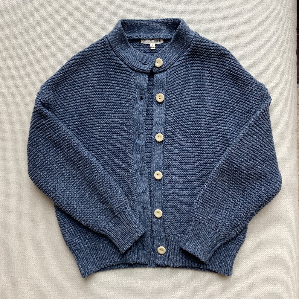 Alex Mill Nico Cardigan, Blue, Small - Discontinued Color